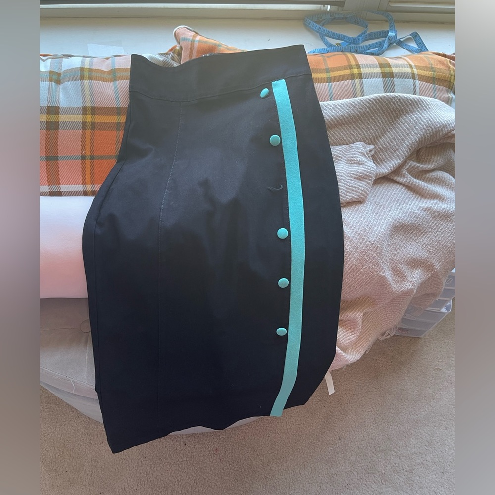 Rock Steady Mint Stripe Pencil Skirt
